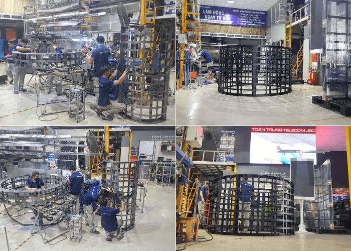 sản xuất màn hình led uốn cong