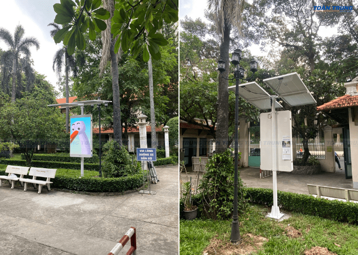 lắp đặt màn hình led năng lượng mặt trời
