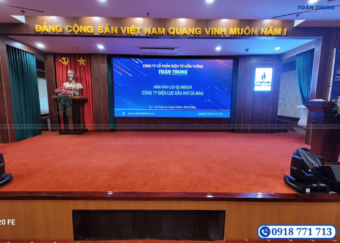 lắp đặt màn hình LED Q2 cho Công ty Dầu khí Cà Mau