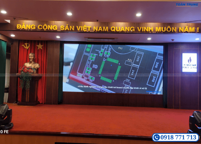 lắp đặt màn hình LED Q2 cho Công ty Dầu khí Cà Mau
