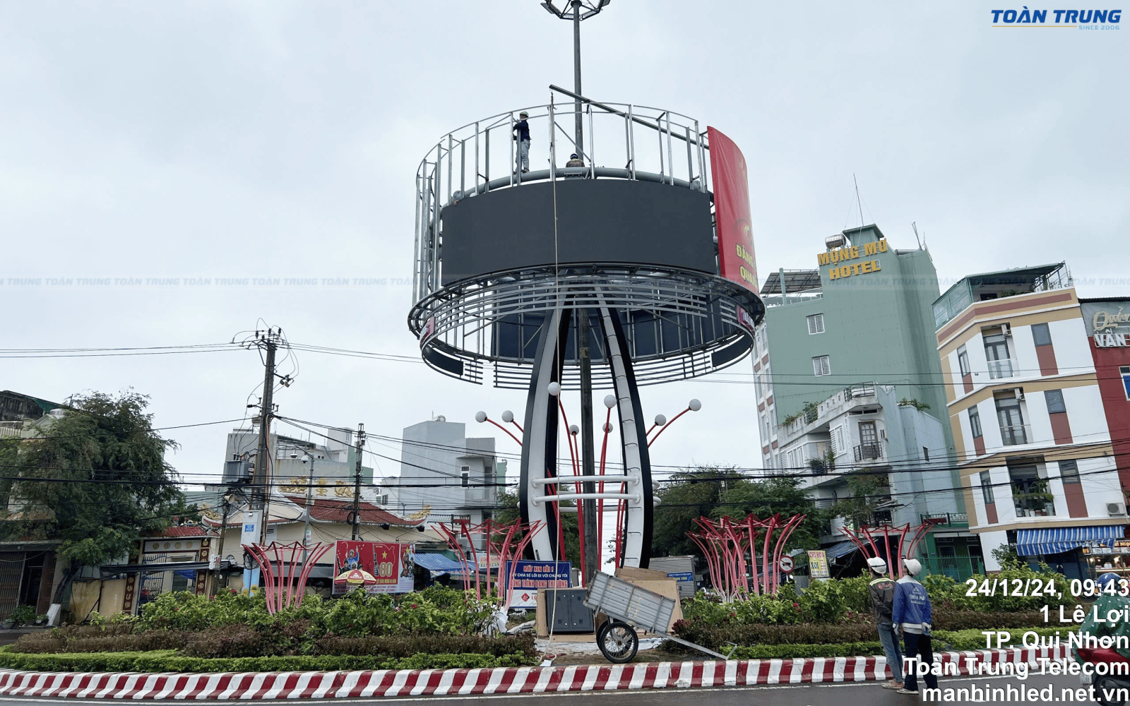 pano led uốn cong quảng cáo ngoài trời tại Quy Nhơn