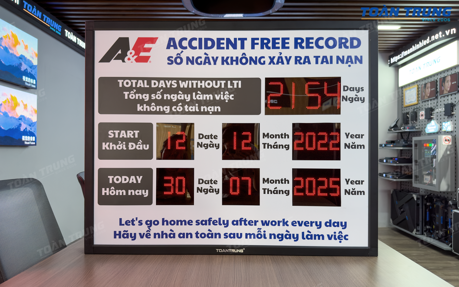 bảng led an toàn lao động