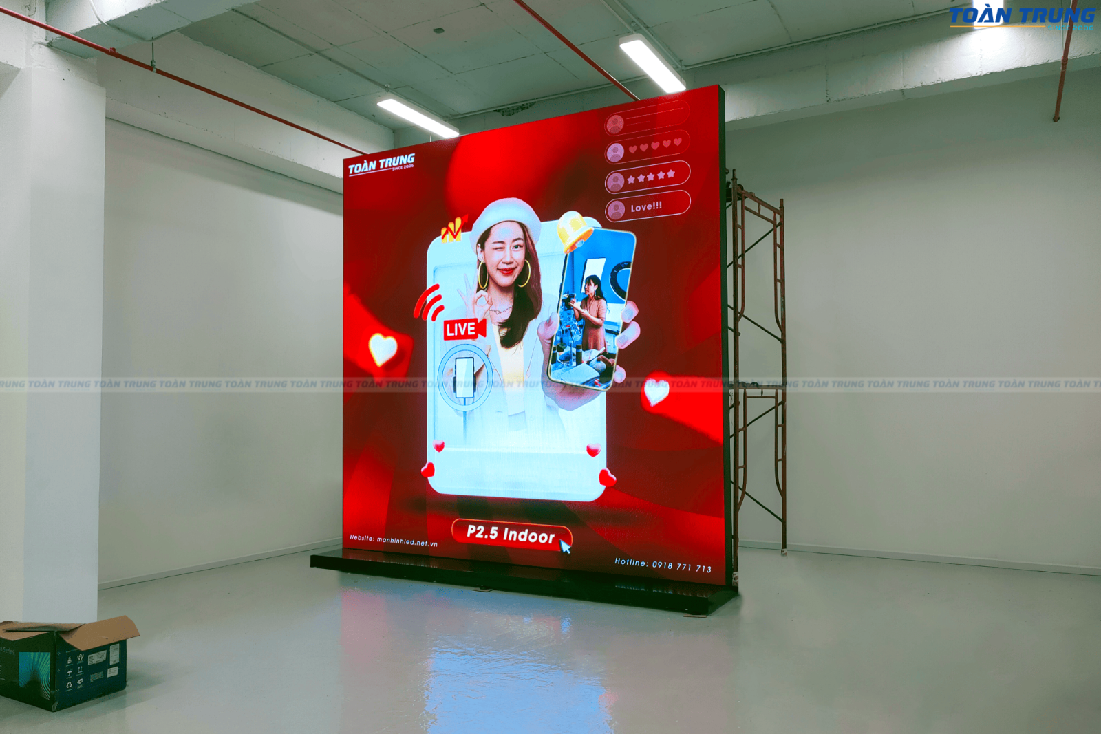 màn hình led cho phòng livestream