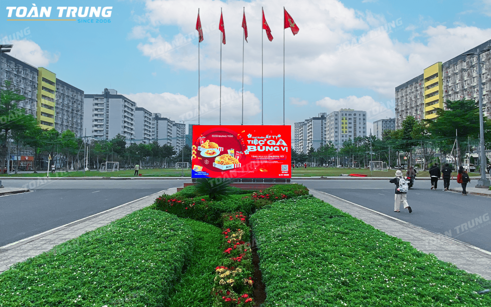 lắp đặt màn hình LED P3 outdoor