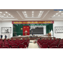 Lắp đặt màn hình LED P3 trong nhà tại Hội trường Trụ sở Công an Thành phố Thủ Dầu Một
