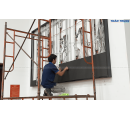 Lắp đặt màn hình LED P3 trong nhà tại Hội trường Trụ sở Công an Thành phố Thủ Dầu Một
