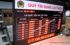 Bảng điện tử quỹ tín dụng Lái Thiêu