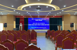 MÀN HÌNH LED P2 INDOOR CHO HỘI TRƯỜNG NGÂN HÀNG VIETINBANK 