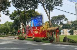 MÀN HÌNH LED P3 OUTDOOR - KÝ TÚC XÁ KHU A - ĐẠI HỌC QUỐC GIA TP.HCM
