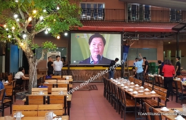 MÀN HÌNH LED XEM BÓNG ĐÁ - NHÀ HÀNG LÚA VÀNG - QUẬN TÂN PHÚ