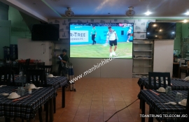 MÀN HÌNH LED XEM BÓNG ĐÁ - NHÀ HÀNG MINH RÂU (Q11)