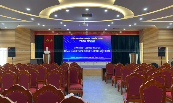 MÀN HÌNH LED P2 INDOOR CHO HỘI TRƯỜNG NGÂN HÀNG VIETINBANK 