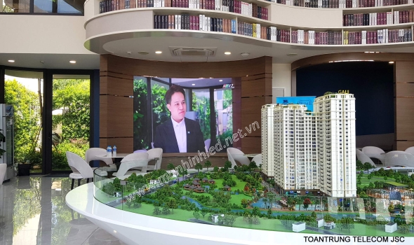 MÀN HÌNH LED CONG R1.8 INDOOR - SALES GALLERY KHẢI HOÀN LAND