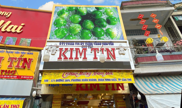 MÀN HÌNH LED P2.5 NGOÀI TRỜI - TIỆM VÀNG KIM TÍN