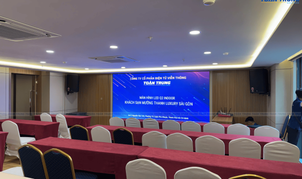 MÀN HÌNH LED Q2 INDOOR TẠI KHÁCH SẠN MƯỜNG THANH LUXURY