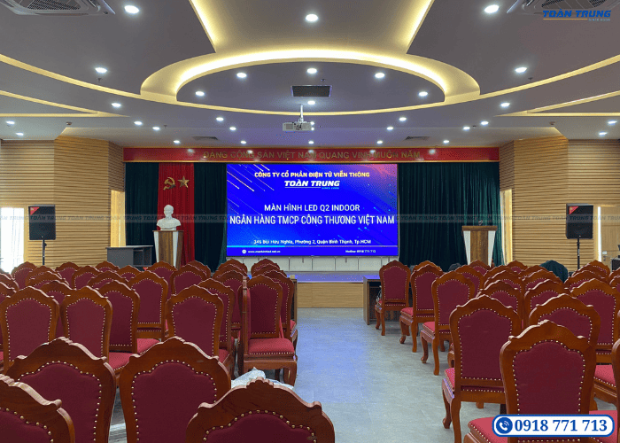 Màn hình LED P2 tại hội trường VietinBank,