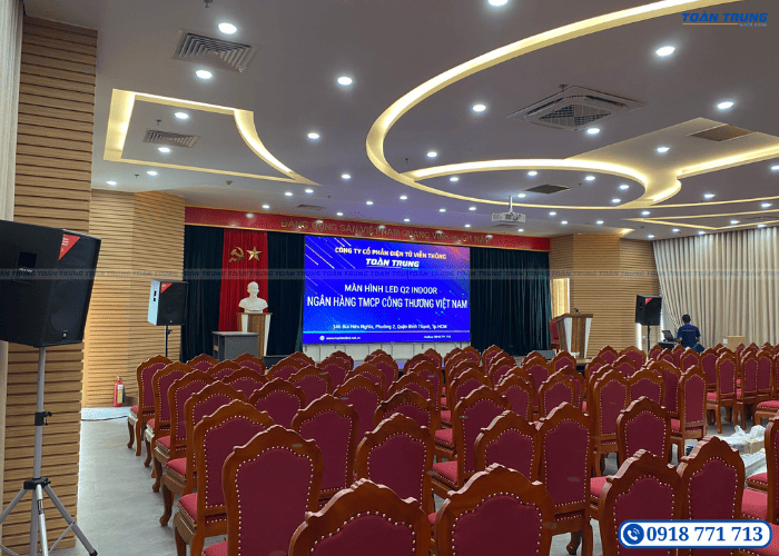 Màn hình LED P2 tại hội trường VietinBank,