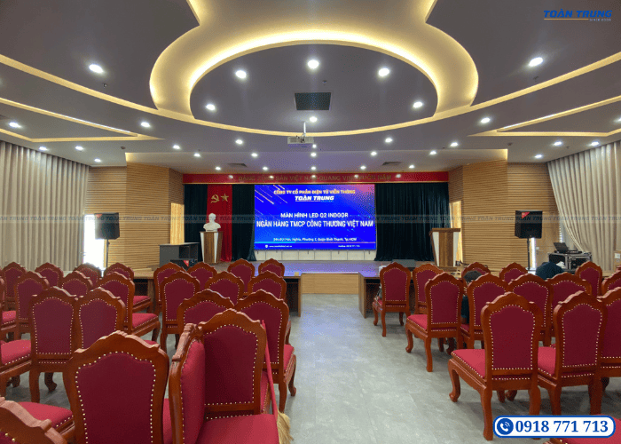 Màn hình LED P2 tại hội trường VietinBank,