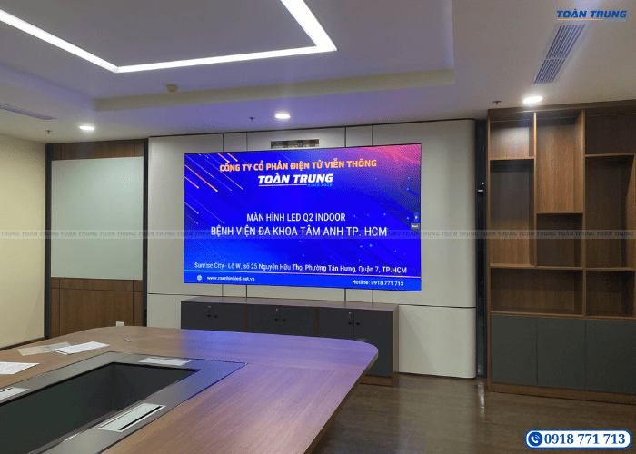 Lắp đặt màn hình LED Q2 Indoor cho Bệnh viện Tâm Anh