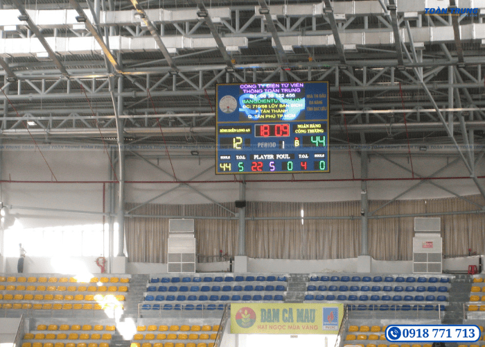 Bảng LED scoreboard thi đấu bóng rổ